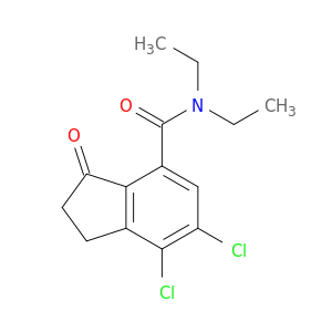 1H-Indene-4-carboxamide, 6,7-dichloro-N,N-diethyl-2,3-dihydro-3-oxo-