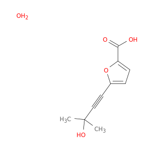 2-furancarboxy酸,5-(3-羟基-3-甲基-1-丁炔-1-基)-,水合物(1：1)