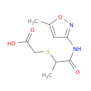 2-((1-((5-Methylisoxazol-3-yl)amino)-1-oxopropan-2-yl)thio)acetic acid