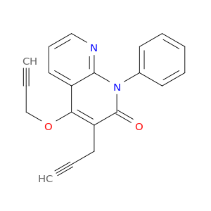 1,8-Naphthyridin-2(1H)-one, 1-phenyl-3-(2-propynyl)-4-(2-propynyloxy)-