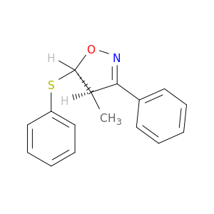 Isoxazole, 4,5-dihydro-4-methyl-3-phenyl-5-(phenylthio)-, cis-