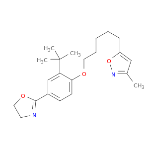 Isoxazole,5-[5-[4-(4,5-dihydro-2-oxazolyl)-2-(1,1-dimethylethyl)phenoxy]pentyl]-3-methyl-