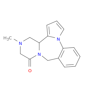9H,11H-Pyrazino[2,1-c]pyrrolo[1,2-a][1,4]benzodiazepin-11-one,12,13,14,14a-tetrahydro-13-methyl-