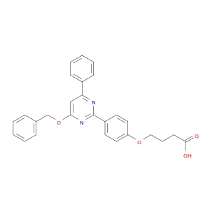 Butanoic acid, 4-[4-[4-phenyl-6-(phenylmethoxy)-2-pyrimidinyl]phenoxy]-