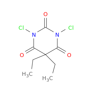 2,4,6(1H,3H,5H)-Pyrimidinetrione, 1,3-dichloro-5,5-diethyl-