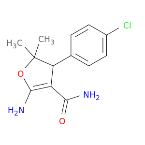 3-Furancarboxamide,2-amino-4-(4-chlorophenyl)-4,5-dihydro-5,5-dimethyl-