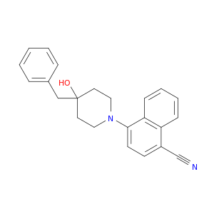 1-Naphthalenecarbonitrile, 4-[4-hydroxy-4-(phenylmethyl)-1-piperidinyl]-