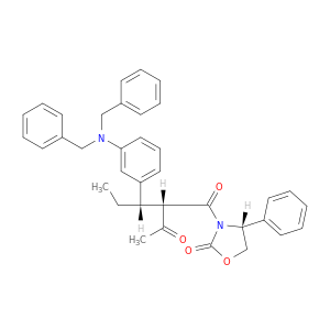 1,3-Butanedione,2-[(1S)-1-[3-[bis(phenylmethyl)amino]phenyl]propyl]-1-[(4R)-2-oxo-4-phenyl-3-oxazolidinyl]-,(2S)-