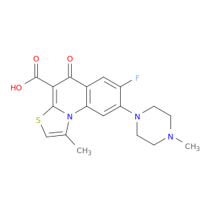 5H-Thiazolo[3,2-a]quinoline-4-carboxylicacid, 7-fluoro-1-methyl-8-(4-methyl-1-piperazinyl)-5-oxo-