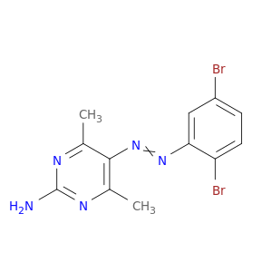 2-Pyrimidinamine,5-[2-(2,5-dibromophenyl)diazenyl]-4,6-dimethyl-