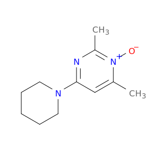 Pyrimidine, 2,6-dimethyl-4-(1-piperidinyl)-, 1-oxide