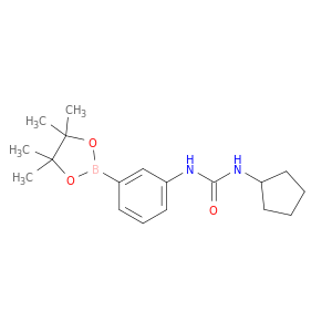 1-环戊基-3-(3-(4,4,5,5-四甲基-1,3,2-二氧硼杂环戊烷-2-基)苯基)脲