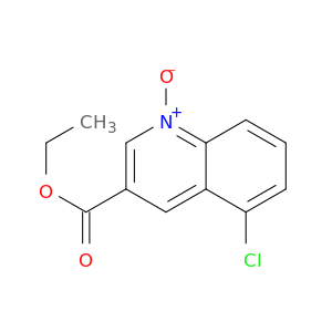 3-Quinolinecarboxylic acid, 5-chloro-, ethyl ester, 1-oxide