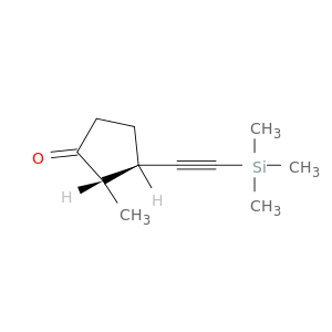 Cyclopentanone, 2-methyl-3-[(trimethylsilyl)ethynyl]-, trans-