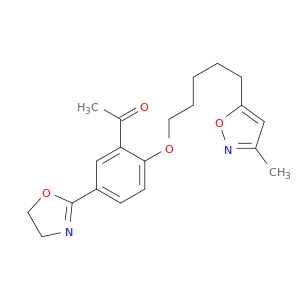Ethanone,1-[5-(4,5-dihydro-2-oxazolyl)-2-[[5-(3-methyl-5-isoxazolyl)pentyl]oxy]phenyl]-