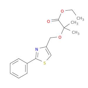 Propanoic acid, 2-methyl-2-[(2-phenyl-4-thiazolyl)methoxy]-, ethyl ester