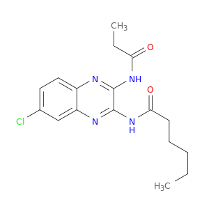 Hexanamide, N-[7-chloro-3-[(1-oxopropyl)amino]-2-quinoxalinyl]-