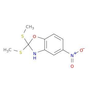 Benzoxazole, 2,3-dihydro-2,2-bis(methylthio)-5-nitro-