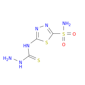 Hydrazinecarbothioamide, N-[5-(aminosulfonyl)-1,3,4-thiadiazol-2-yl]-
