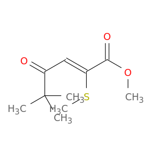 2-Hexenoic acid, 5,5-dimethyl-2-(methylthio)-4-oxo-, methyl ester, (Z)-