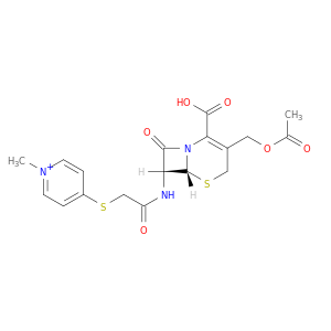 4-{[2-({(6r,7r)-3-[(acetyloxy)methyl]-2-carboxy-8-oxo-5-thia-1-azabicyclo[4.2.0]oct-2-en-7-yl}amino)-2-oxoethyl]sulfanyl}-1-methylpyridinium