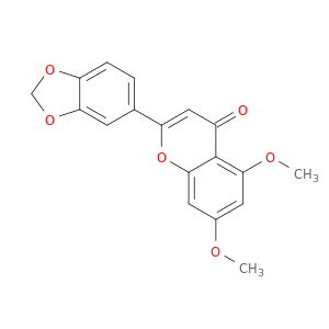 4H-1-Benzopyran-4-one, 2-(1,3-benzodioxol-5-yl)-5,7-dimethoxy-