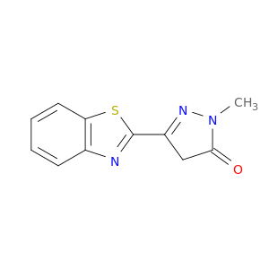 3H-Pyrazol-3-one, 5-(2-benzothiazolyl)-2,4-dihydro-2-methyl-