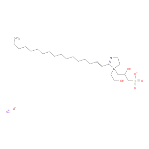 SODIUM 2-(HEPTADECENYL)-4,5-DIHYDRO-1-(2-HYDROXYETHYL)-1-(2-HYDROXY-3-SULFONATOPROPYL)-1H-IMIDAZOLIUM HYDROXIDE