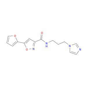 N-(3-(1H-咪唑-1-基)丙基)-5-(呋喃-2-基)异恶唑-3-甲酰胺