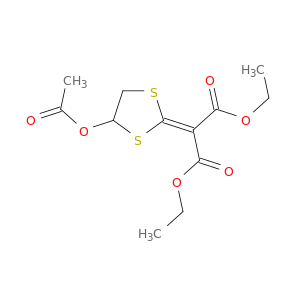 Propanedioic acid, [4-(acetyloxy)-1,3-dithiolan-2-ylidene]-, diethyl ester