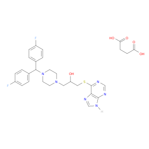1-{4-[bis(4-fluorophenyl)methyl]piperazin-1-yl}-3-(9h-purin-6-ylsulfanyl)propan-2-ol succinate(1:1)