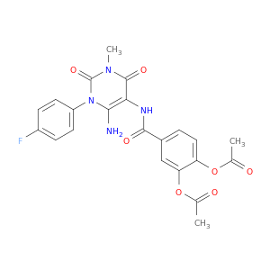 Benzamide,3,4-bis(acetyloxy)-N-[6-amino-1-(4-fluorophenyl)-1,2,3,4-tetrahydro-3-methyl-2,4-dioxo-5-pyrimidinyl]-