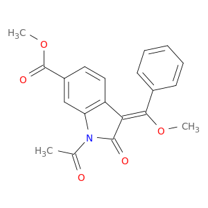 1H-吲哚-6-羧酸,1-乙酰基-2,3-二氢-3-(甲氧基苯基亚甲基)-2-氧代,甲酯,(3Z)-