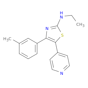 N-ETHYL-4-(3-METHYLPHENYL)-5-(4-PYRIDINYL)-2-THIAZOLAMINE