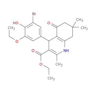 ETHYL 4-(3-BROMO-5-ETHOXY-4-HYDROXY-PHENYL)-2,7,7-TRIMETHYL-5-OXO-1,4,6,8-TETRAHYDROQUINOLINE-3-CARBOXYLATE