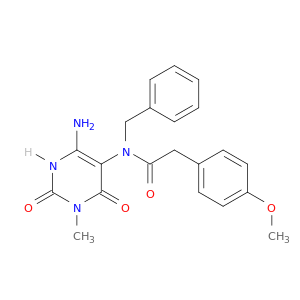 BENZENEACETAMIDE, N-(4-AMINO-1,2,3,6-TETRAHYDRO-1-METHYL-2,6-DIOXO-5-PYRIMIDINYL)-4-METHOXY-N-(PHENYLMETHYL)-