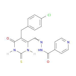 4-Pyridinecarboxylicacid,2-[[5-[(4-chlorophenyl)methyl]-1,2,3,6-tetrahydro-6-oxo-2-thioxo-4-pyrimidinyl]methylene]hydrazide