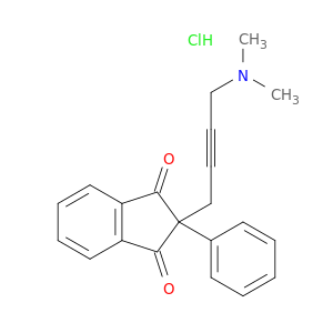 1H-Indene-1,3(2H)-dione,2-[4-(dimethylamino)-2-butyn-1-yl]-2-phenyl-, hydrochloride (1:1)