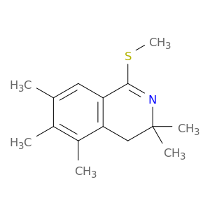 Isoquinoline, 3,4-dihydro-3,3,5,6,7-pentamethyl-1-(methylthio)-