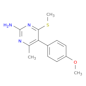 2-Pyrimidinamine, 5-(4-methoxyphenyl)-4-methyl-6-(methylthio)-
