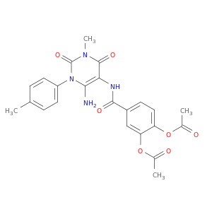 Benzamide,3,4-bis(acetyloxy)-N-[6-amino-1,2,3,4-tetrahydro-3-methyl-1-(4-methylphenyl)-2,4-dioxo-5-pyrimidinyl]-