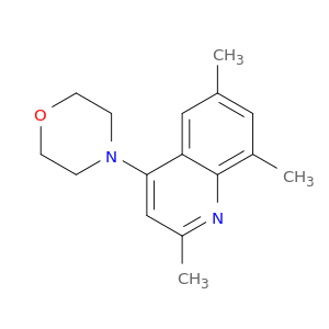 Quinoline, 2,6,8-trimethyl-4-(4-morpholinyl)-