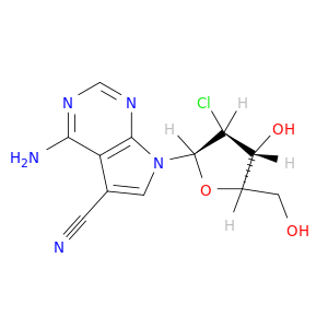 7H-Pyrrolo[2,3-d]pyrimidine-5-carbonitrile,4-amino-7-(2-chloro-2-deoxy-b-D-arabinofuranosyl)-