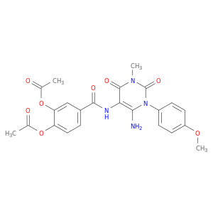 Benzamide,3,4-bis(acetyloxy)-N-[6-amino-1,2,3,4-tetrahydro-1-(4-methoxyphenyl)-3-methyl-2,4-dioxo-5-pyrimidinyl]-