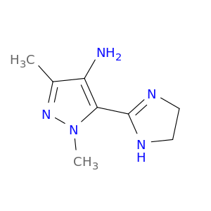 1H-Pyrazol-4-amine, 5-(4,5-dihydro-1H-imidazol-2-yl)-1,3-dimethyl-