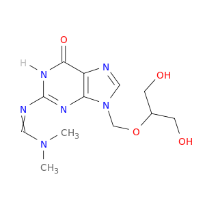 N-(DIMETHYLAMINO)METHYLENE-9-((2-HYDROXY-1-(HYDROXYMETHYL)ETHOXY)METHYL)GUANINE
