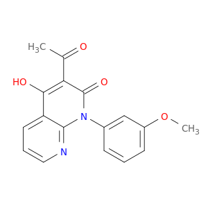 1,8-Naphthyridin-2(1H)-one, 3-acetyl-4-hydroxy-1-(3-methoxyphenyl)-