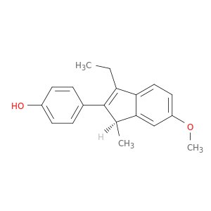 Phenol,4-[(1R)-3-ethyl-6-methoxy-1-methyl-1H-inden-2-yl]-