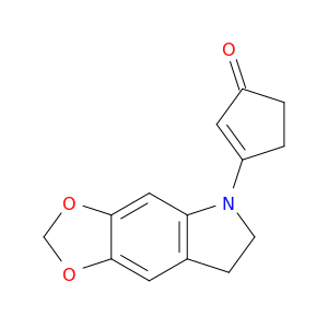 2-Cyclopenten-1-one, 3-(6,7-dihydro-5H-1,3-dioxolo[4,5-f]indol-5-yl)-