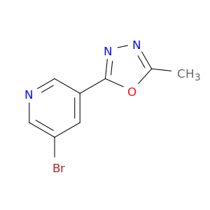 3-Bromo-5-(5-methyl-1,3,4-oxadiazol-2-yl)pyridine
